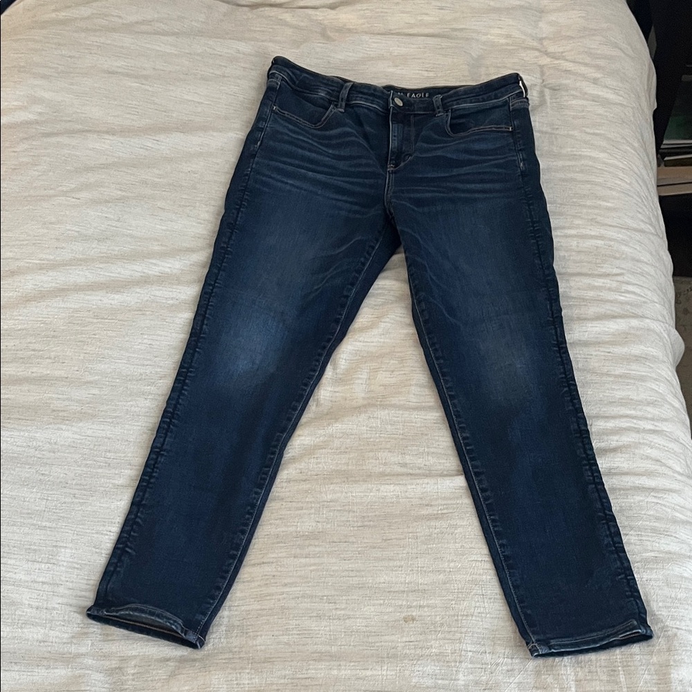 American Eagle Dark Blue Women's High-Rise Jegging size 14